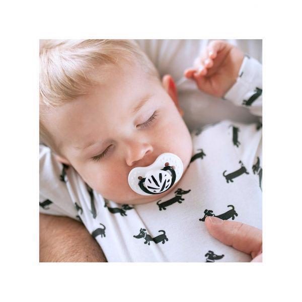 LOVI Silikónový cumlík dynamický Salt&Pepper 3-6m 2 ks – Obrázok 6