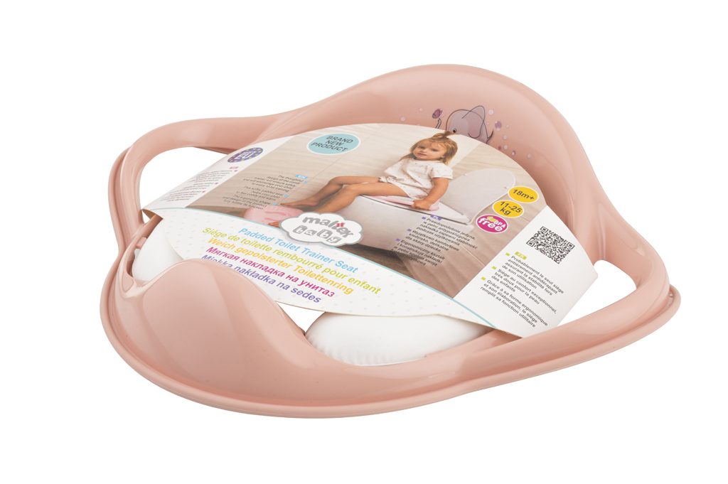 MALTEX Redukcia na WC s úchytmi mäkká Sloník Minimal - peach rose – Obrázok 3