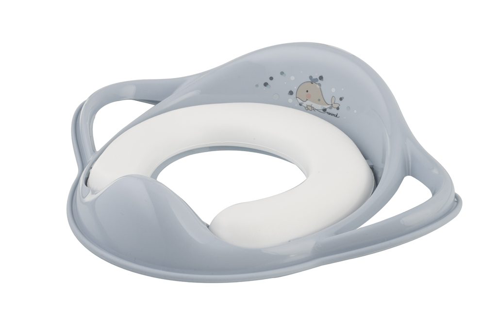 MALTEX Redukcia na WC s úchytmi mäkká Veľrybka Minimal - satin blue – Obrázok 2