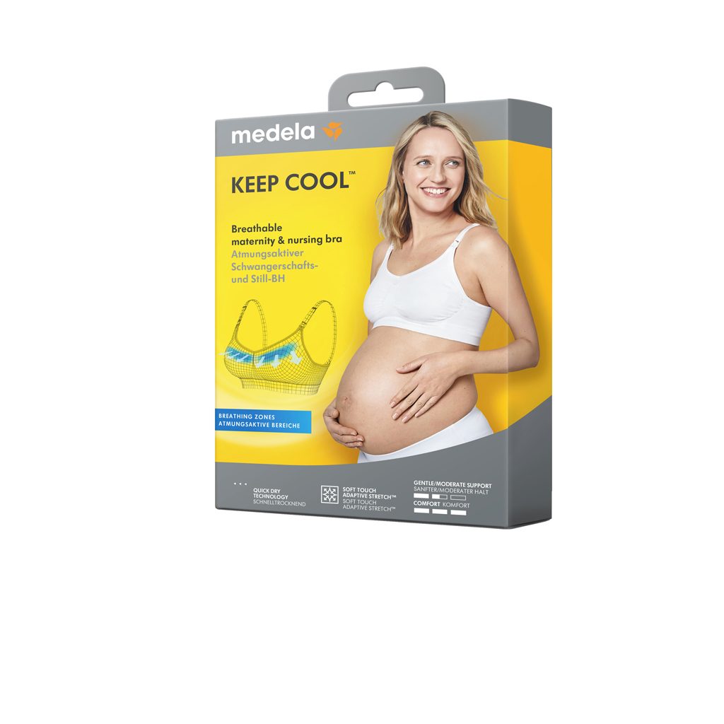 MEDELA Podprsenka tehotenská a na dojčenie Keep Cool™, biela S – Obrázok 6