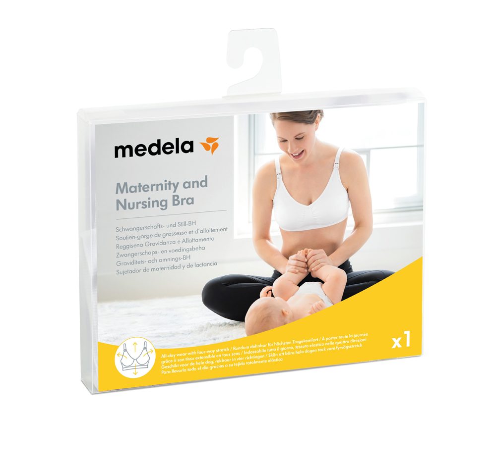 MEDELA Podprsenka tehotenská a dojčiaca Keep Cool, biela XXL – Obrázok 5