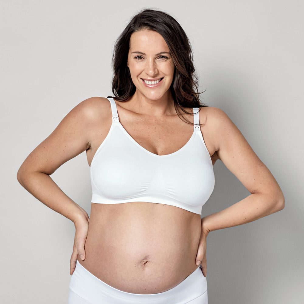 MEDELA Podprsenka tehotenská a dojčiaca ultra Keep Cool, béžová XXL – Obrázok 9