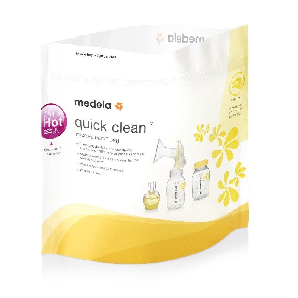 MEDELA Sterilizačné sáčky Quick Clean do mikrovlnnej rúry 5 ks – Obrázok 5