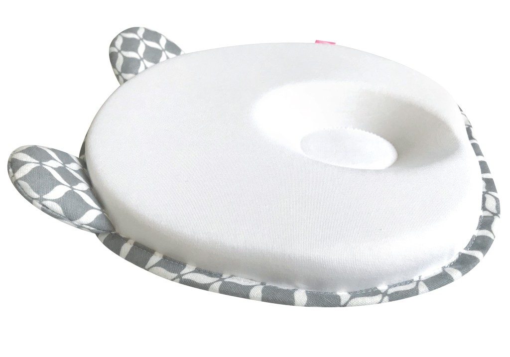 MOTHERHOOD Vankúšik ergonomický stabilizačný pre novorodencov s uškami Grey Classics 0-6m – Obrázok 4