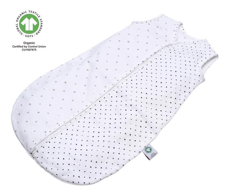 MOTHERHOOD Vak na spanie mušelínový BIO Grey and Black Dots 0-6 m 0,5 tog – Obrázok 4