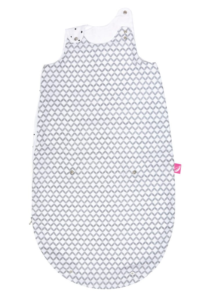MOTHERHOOD Vak na spanie mušelínový 2v1 Zip a Round Grey Classics 3-18 m 0,5 tog – Obrázok 3