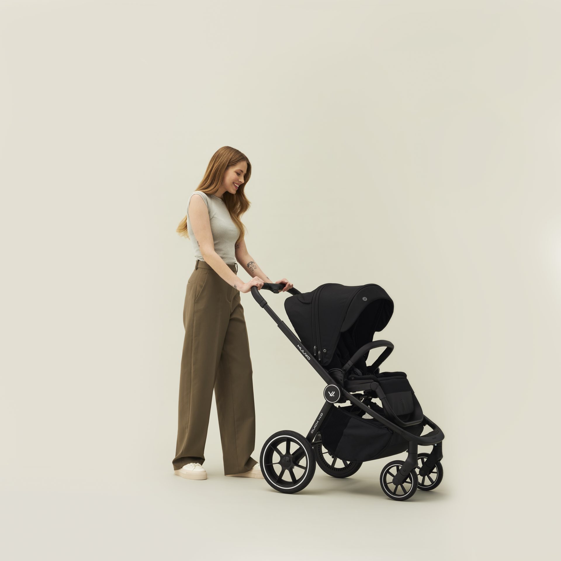 MUUVO Kočík kombinovaný Quick 4.0 Classic black set 2v1 – Obrázok 20