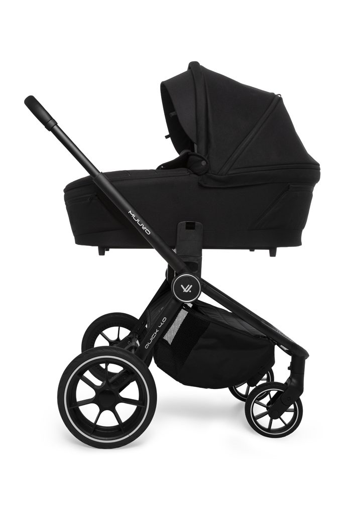 MUUVO Kočík kombinovaný Quick 4.0 Classic black set 2v1 + CYBEX Aton B2 i-Size + základňa – Obrázok 2