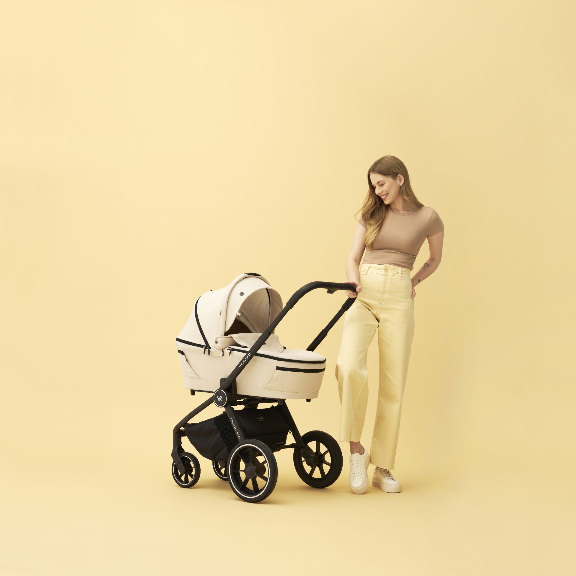 MUUVO Kočík kombinovaný Quick 4.0 Desert sand set 2v1 – Obrázok 45