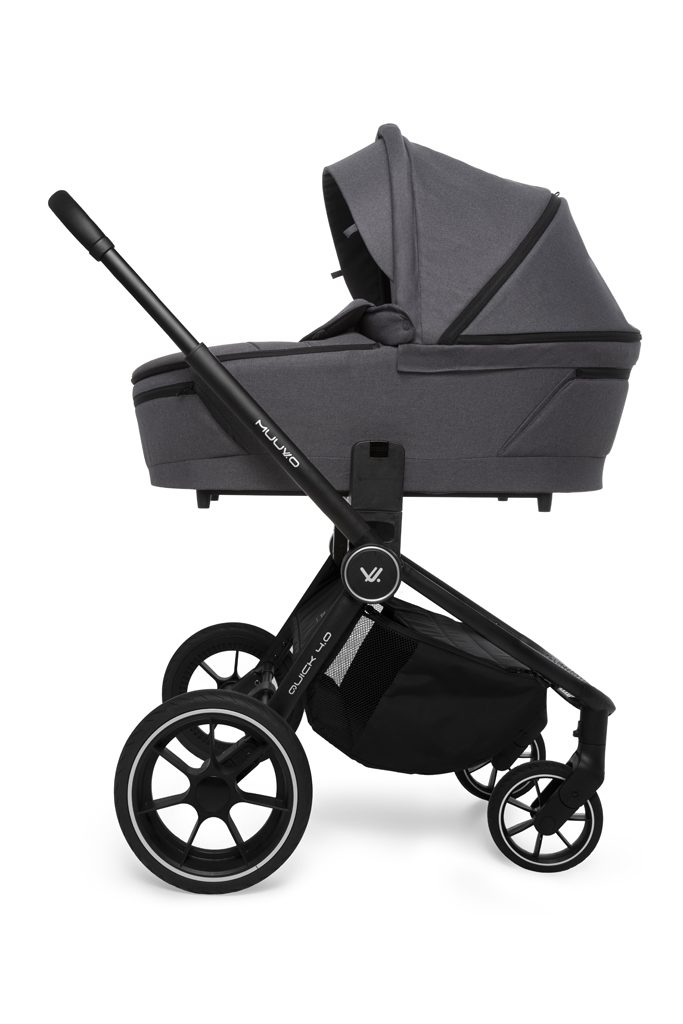 MUUVO Kočík kombinovaný Quick 4.0 Iron graphite set 2v1 + CYBEX Aton B2 i-Size + základňa – Obrázok 2