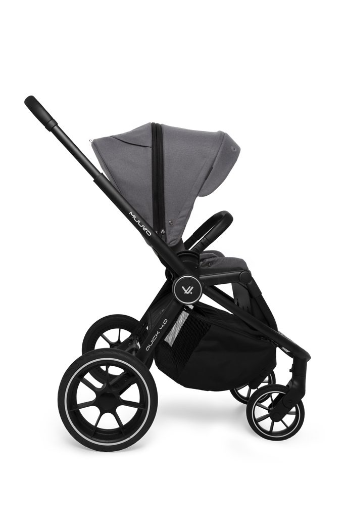MUUVO Kočík kombinovaný Quick 4.0 Iron graphite set 2v1 + CYBEX Aton B2 i-Size + základňa – Obrázok 3