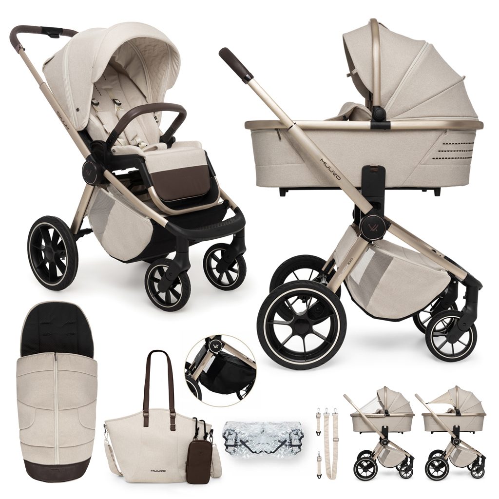 MUUVO Kočík kombinovaný Quick Boho Brown set 2v1 – Obrázok 2