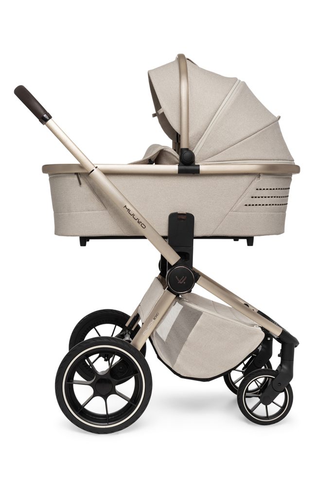 MUUVO Kočík kombinovaný Quick Boho Brown set 2v1 + CYBEX Aton B2 i-Size + základňa – Obrázok 2