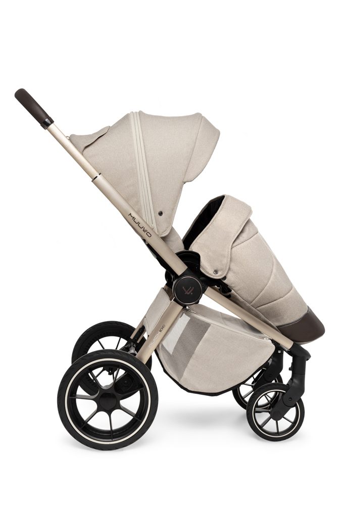 MUUVO Kočík kombinovaný Quick Boho Brown set 2v1 + CYBEX Aton B2 i-Size + základňa – Obrázok 8