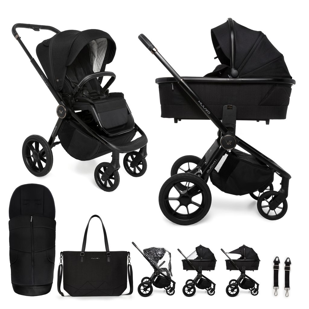 MUUVO Kočík kombinovaný Quick SE 2 Chromium black set 2v1 – Obrázok 2