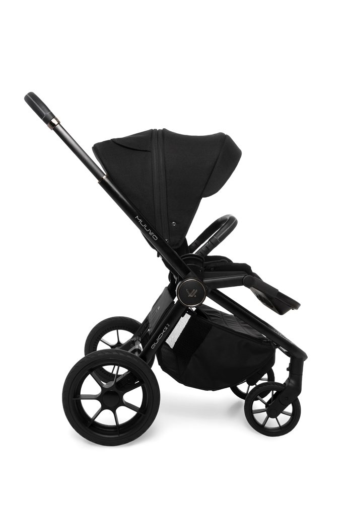 MUUVO Kočík kombinovaný Quick SE 2 Chromium black set 2v1 + CYBEX Aton B2 i-Size + základňa – Obrázok 13