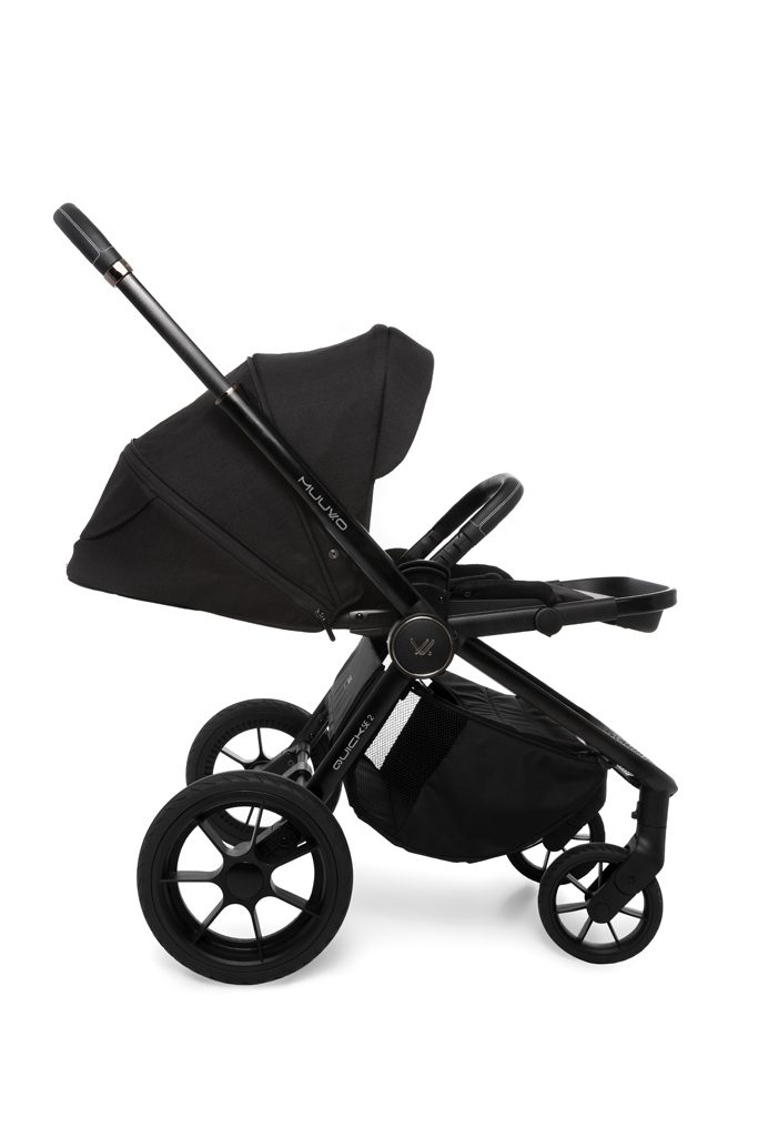 MUUVO Kočík kombinovaný Quick SE 2 Chromium black set 2v1 + CYBEX Aton B2 i-Size + základňa – Obrázok 14