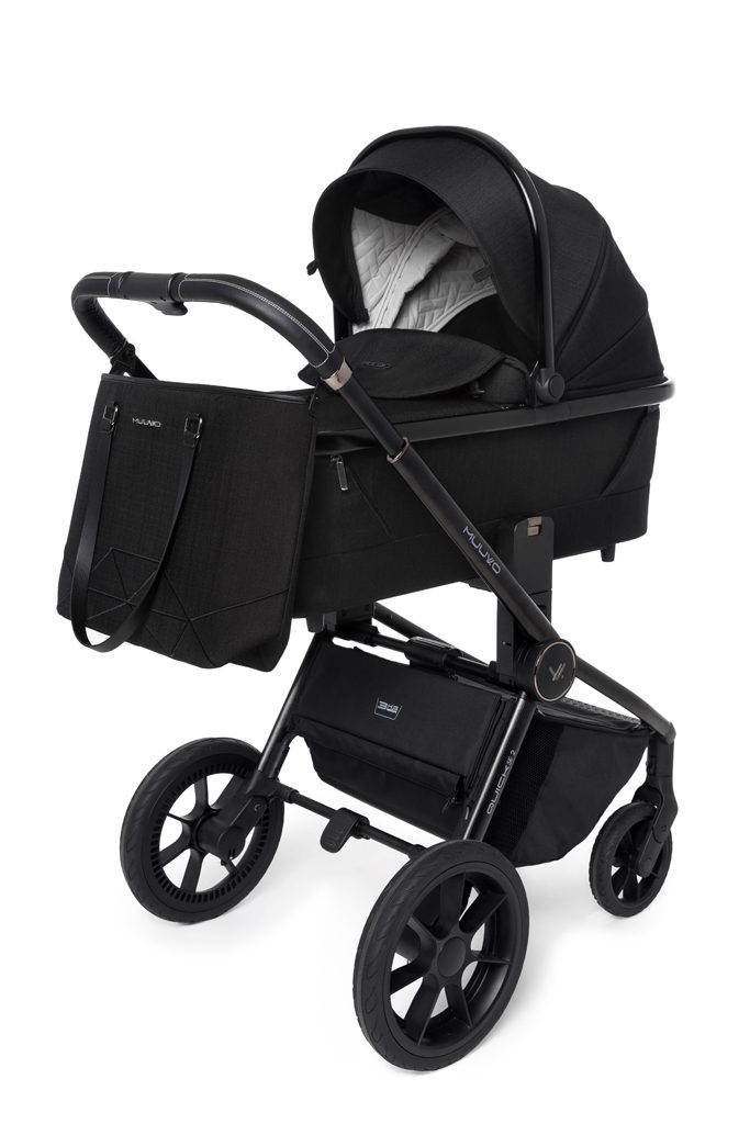 MUUVO Kočík kombinovaný Quick SE 2 Chromium black set 2v1 + CYBEX Aton B2 i-Size + základňa – Obrázok 18