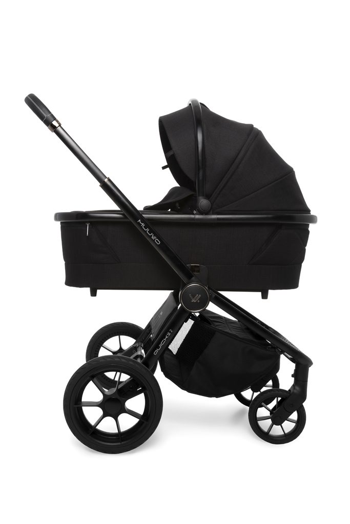 MUUVO Kočík kombinovaný Quick SE 2 Chromium black set 2v1 + CYBEX Aton B2 i-Size + základňa – Obrázok 3