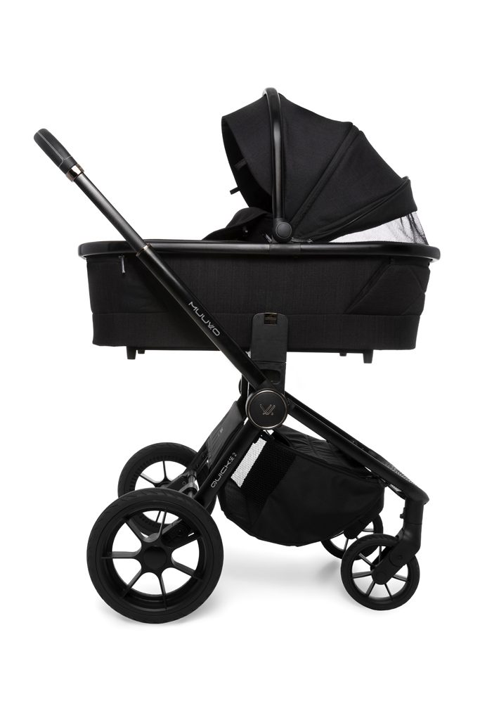 MUUVO Kočík kombinovaný Quick SE 2 Chromium black set 2v1 + CYBEX Aton B2 i-Size + základňa – Obrázok 6