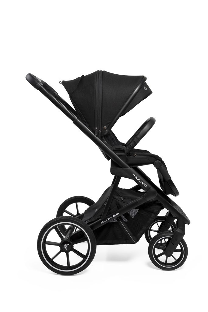 MUUVO Kočík kombinovaný Slick 2.0 set 2v1 Classic black + CYBEX Aton B2 i-Size + základňa – Obrázok 7
