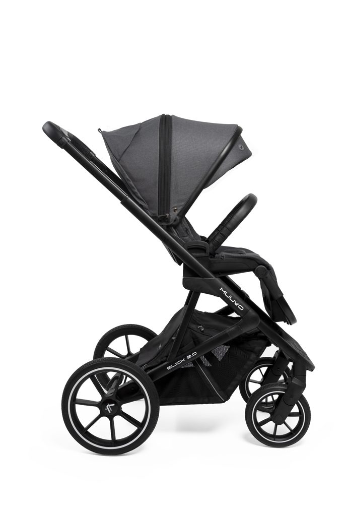 MUUVO Kočík kombinovaný Slick 2.0 set 2v1 Iron graphite + CYBEX Aton B2 i-Size + základňa – Obrázok 7