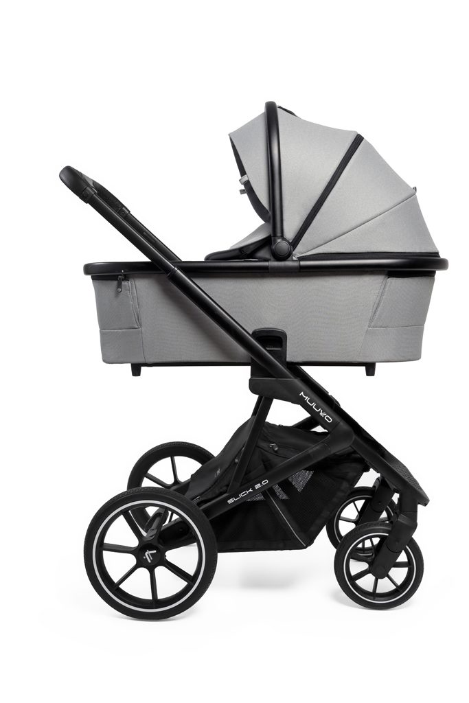 MUUVO Kočík kombinovaný Slick 2.0 set 2v1 Light grey + CYBEX Aton B2 i-Size + základňa – Obrázok 3
