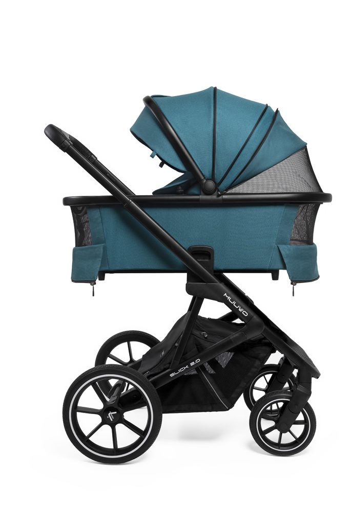 MUUVO Kočík kombinovaný Slick 2.0 set 2v1 Tropical green + CYBEX Aton B2 i-Size + základňa – Obrázok 6