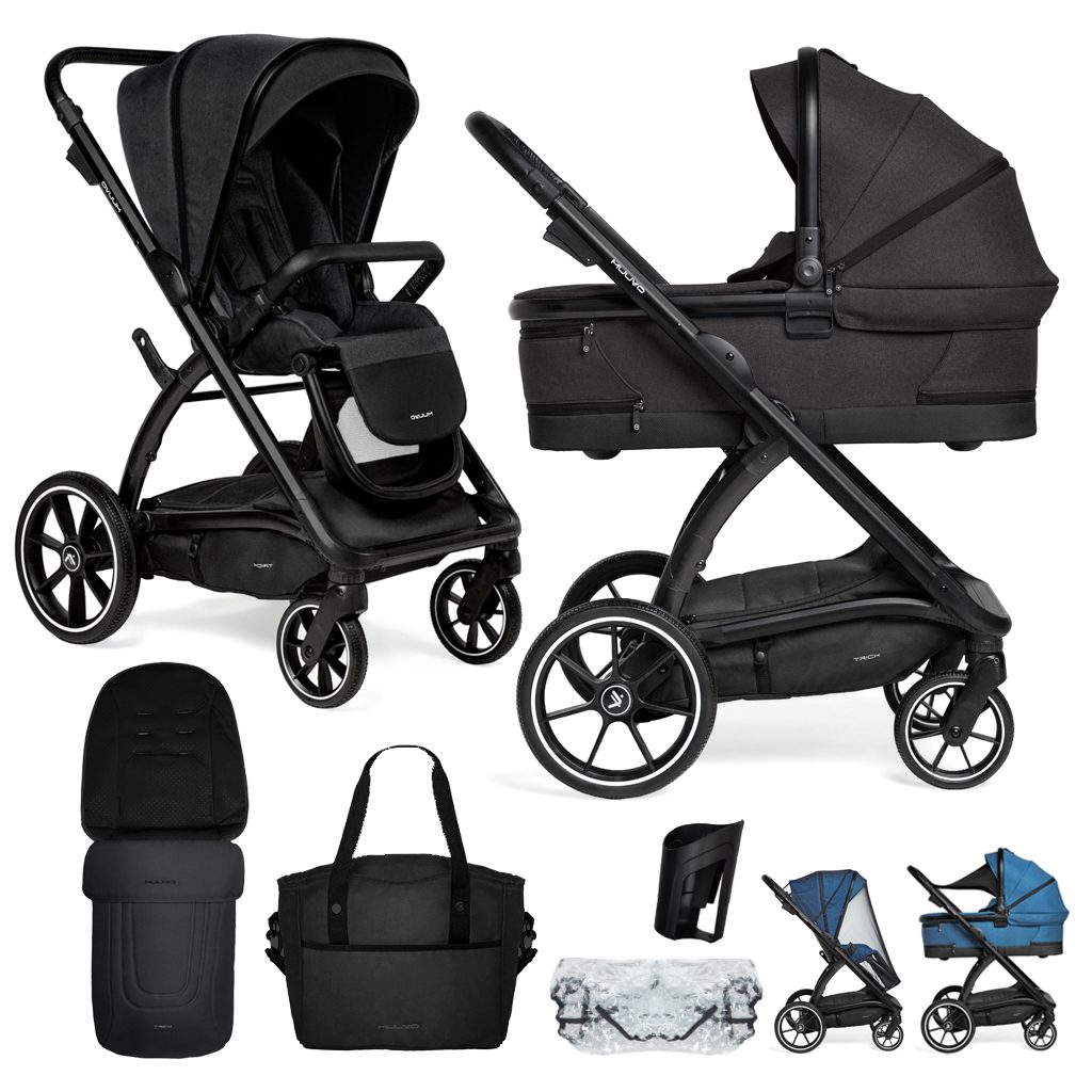 MUUVO Kočík kombinovaný Trick set 2v1 Jet black – Obrázok 2
