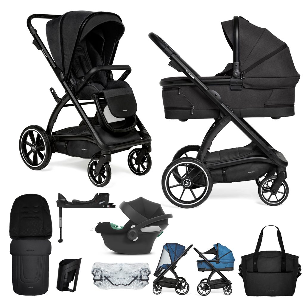 MUUVO Kočík kombinovaný Trick set 2v1 Jet black + CYBEX Aton B2 i-Size + základňa – Obrázok 2