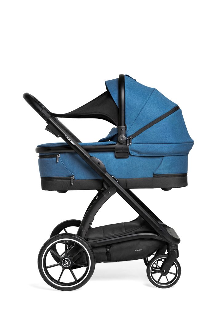 MUUVO Kočík kombinovaný Trick set 2v1 Ocean blue + CYBEX Aton B2 i-Size + základňa – Obrázok 15