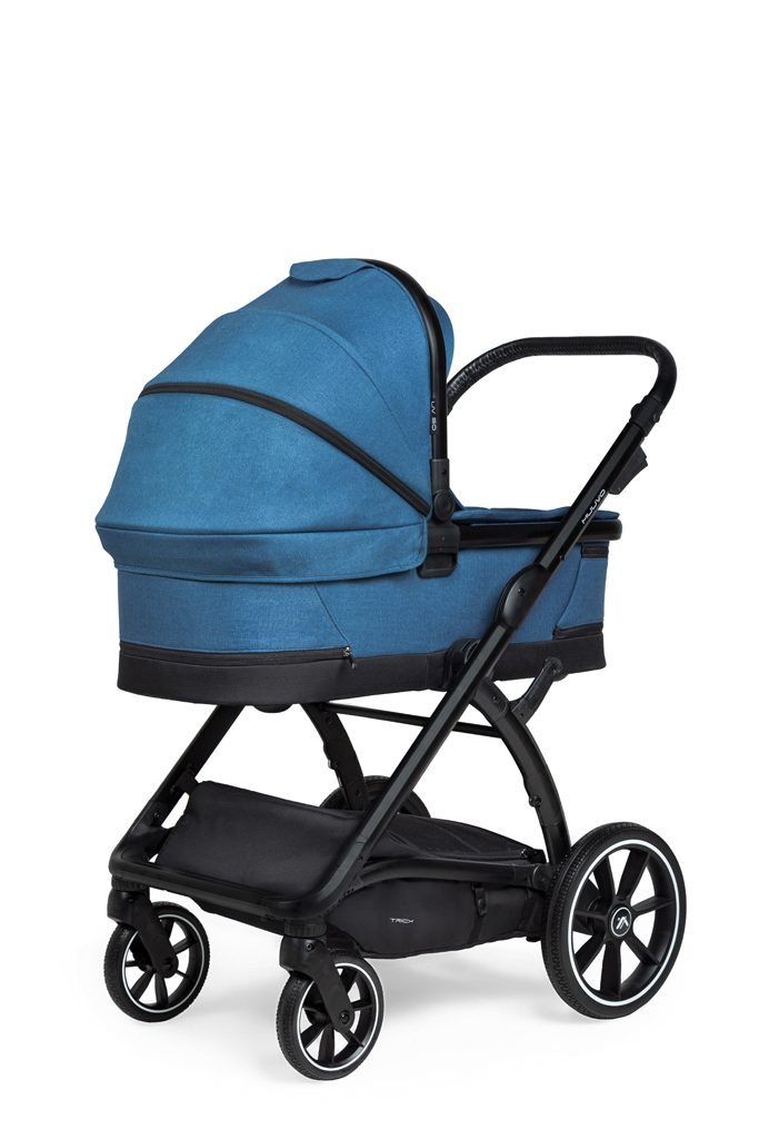 MUUVO Kočík kombinovaný Trick set 2v1 Ocean blue + CYBEX Aton B2 i-Size + základňa – Obrázok 16
