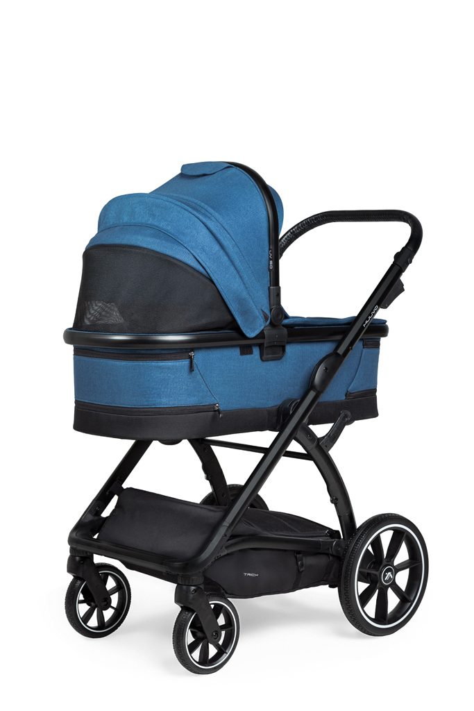 MUUVO Kočík kombinovaný Trick set 2v1 Ocean blue + CYBEX Aton B2 i-Size + základňa – Obrázok 17