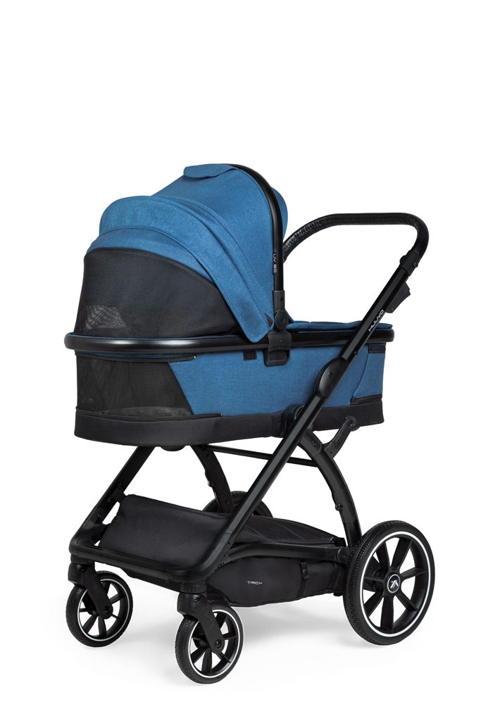 MUUVO Kočík kombinovaný Trick set 2v1 Ocean blue + CYBEX Aton B2 i-Size + základňa – Obrázok 18