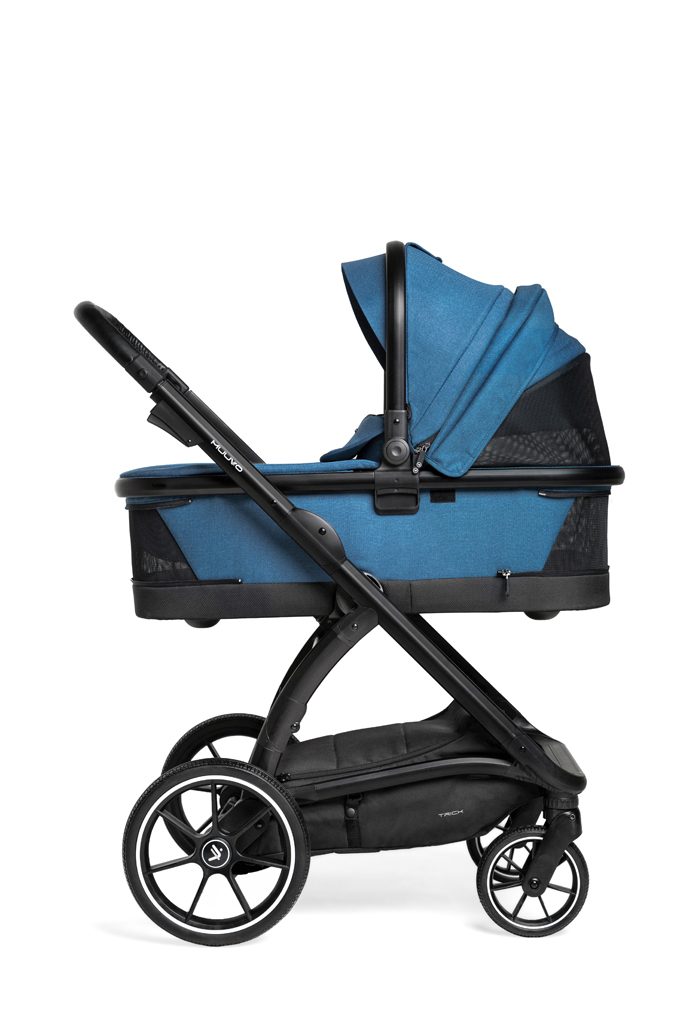 MUUVO Kočík kombinovaný Trick set 2v1 Ocean blue + CYBEX Aton B2 i-Size + základňa – Obrázok 19