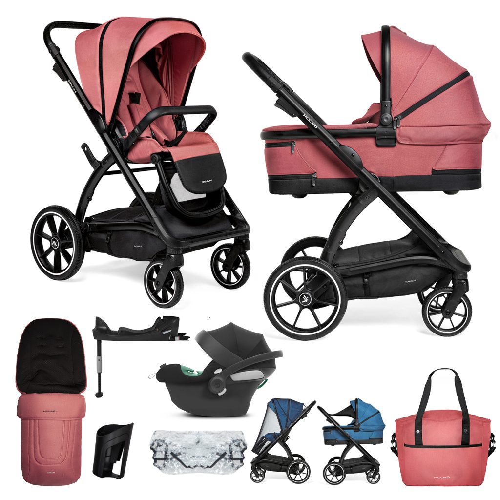 MUUVO Kočík kombinovaný Trick set 2v1 Pure pink + CYBEX Aton B2 i-Size + základňa – Obrázok 2