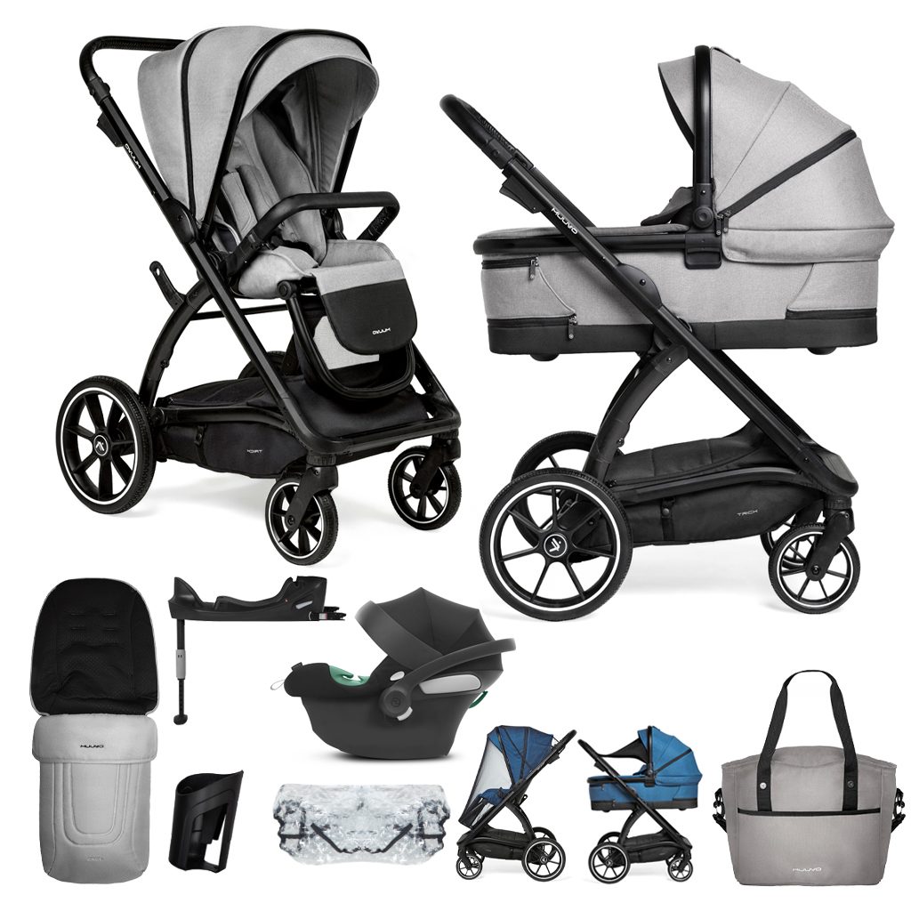 MUUVO Kočík kombinovaný Trick set 2v1 Steel grey + CYBEX Aton B2 i-Size + základňa – Obrázok 2