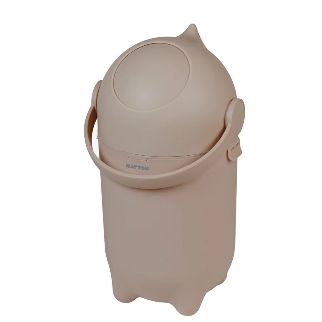 NATTOU Kôš na plienky Dropy a prebaľovacia podložka Softy Taupe 50x70 cm – Obrázok 11