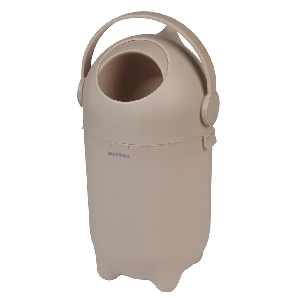 NATTOU Kôš na plienky Dropy a prebaľovacia podložka Softy Taupe 50x70 cm – Obrázok 10