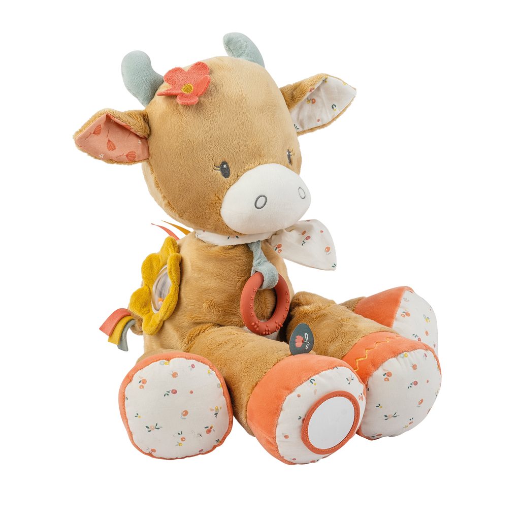 NATTOU Kravička plyšová Mila so 6 aktivitami 45cm Mila, Zoe & Lana – Obrázok 2