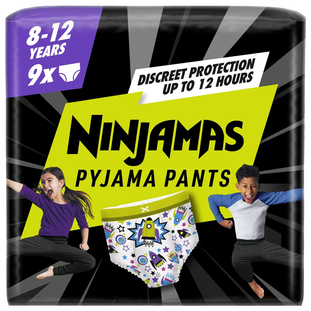 NINJAMAS Nohavičky plienkové Pyjama Pants Kosmické lode, 9 ks, 8 rokov, 27kg-43kg – Obrázok 2