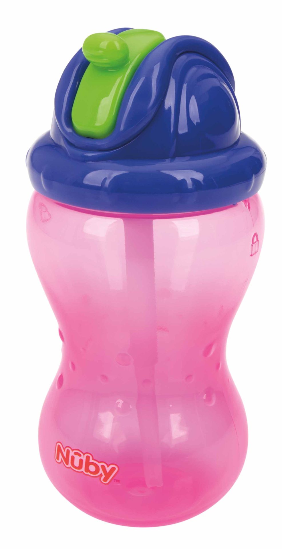 NUBY Hrnček netečúci se sklápacou slamkou a 360ml, 12 m+ červený – Obrázok 3