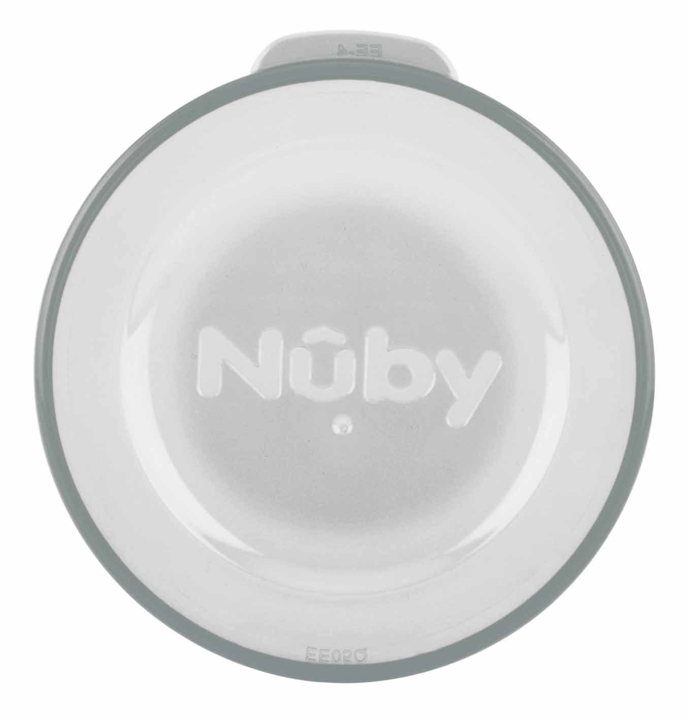 NUBY Hrnček Tritan netečúci s uškami 360°, 6 m+ svetlo sivý – Obrázok 5