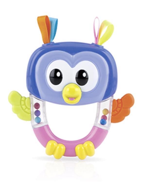 NUBY Hrkálka s hryzačkou sovička 1ks, 3m+ – Obrázok 2
