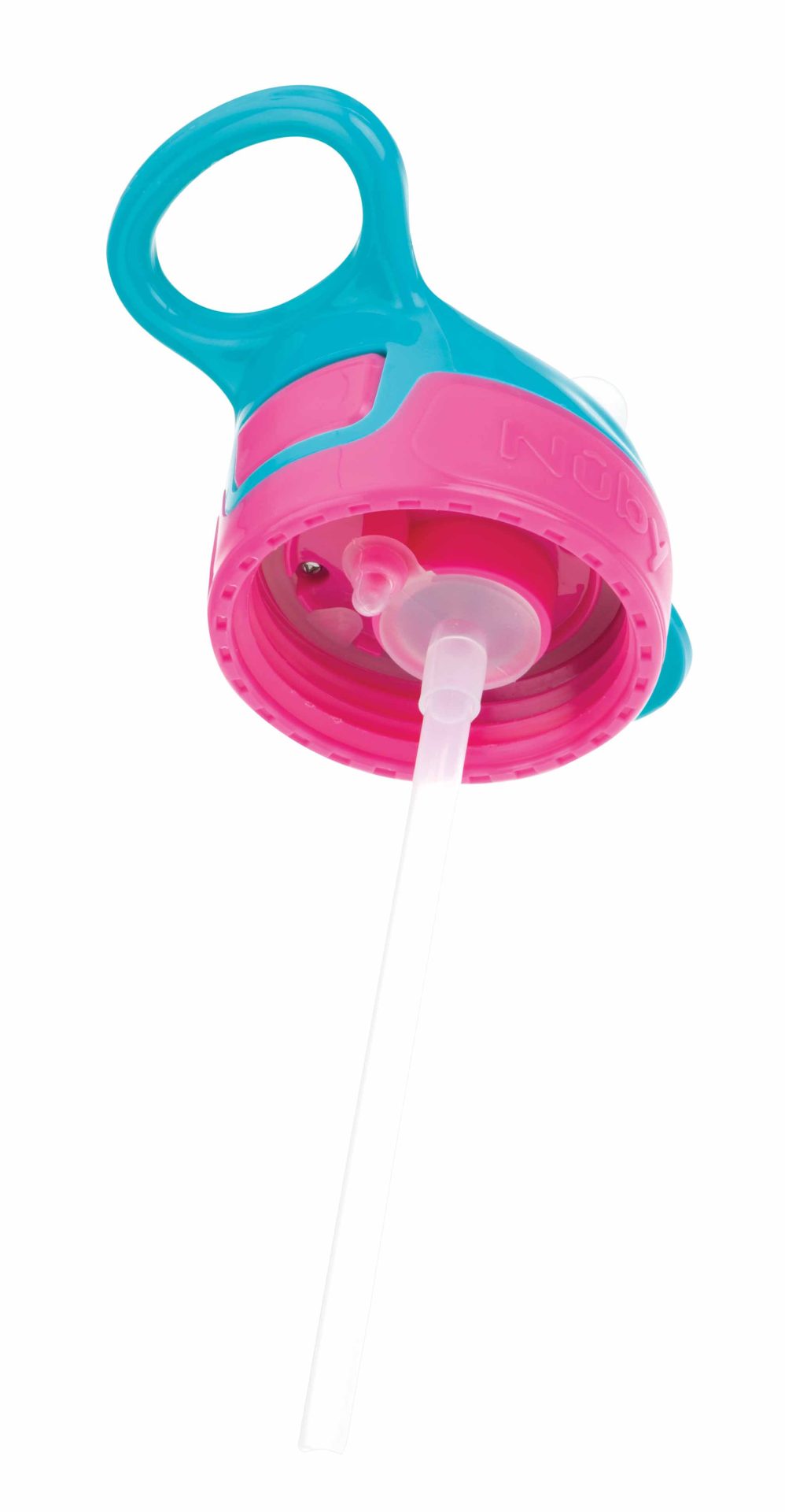 NUBY Fľaša športová s mäkkou sklopiteľnou slamkou 360 ml, ružová, 3+ – Obrázok 4