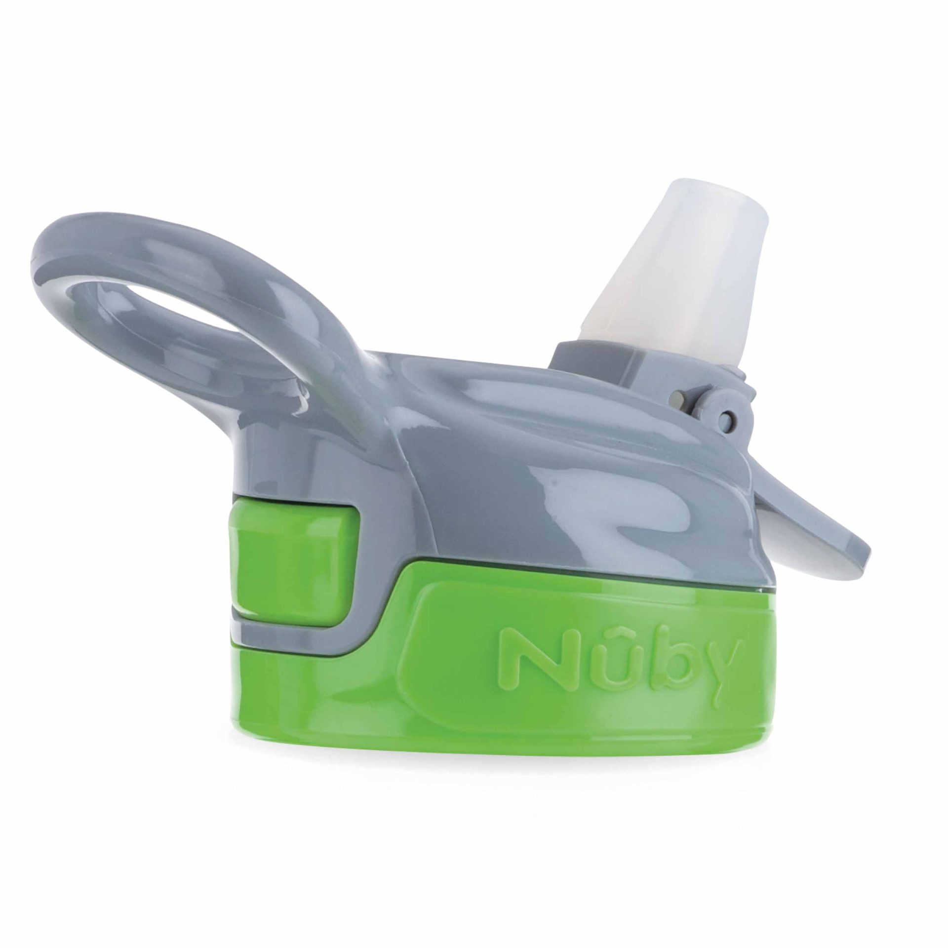 NUBY Fľaša športová s mäkkou sklopiteľnou slamkou 360 ml, zelená, 3+ – Obrázok 3