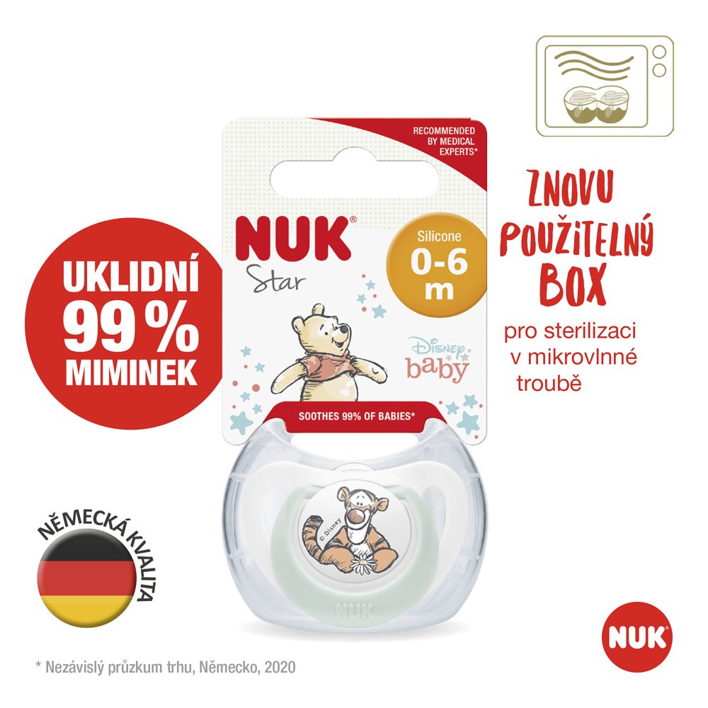NUK Cumlík Disney Macko Pú v boxe, biely 0-6m – Obrázok 5