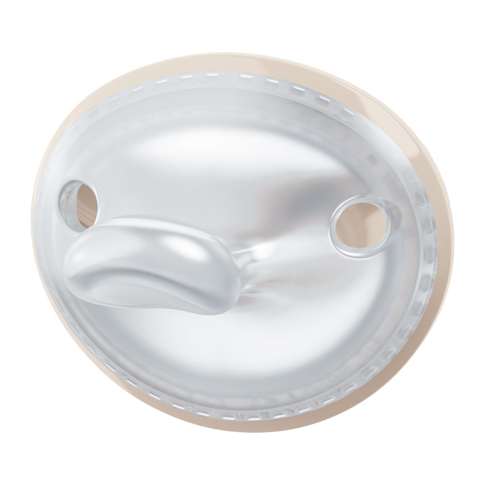 NUK Cumlík Mommy Feel v boxe, krémový 0-9m, 2ks – Obrázok 3