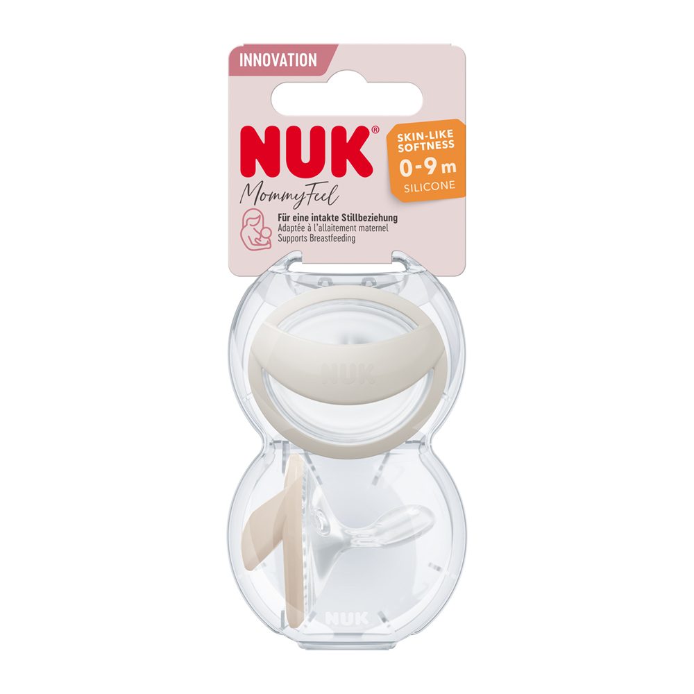 NUK Cumlík Mommy Feel v boxe, krémový 0-9m, 2ks – Obrázok 4