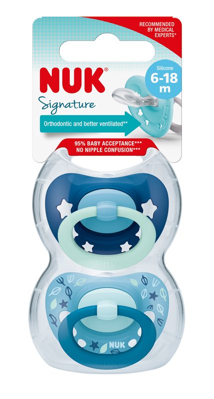 NUK Cumlík Signature 6-18m box chlapec 2 ks – Obrázok 3